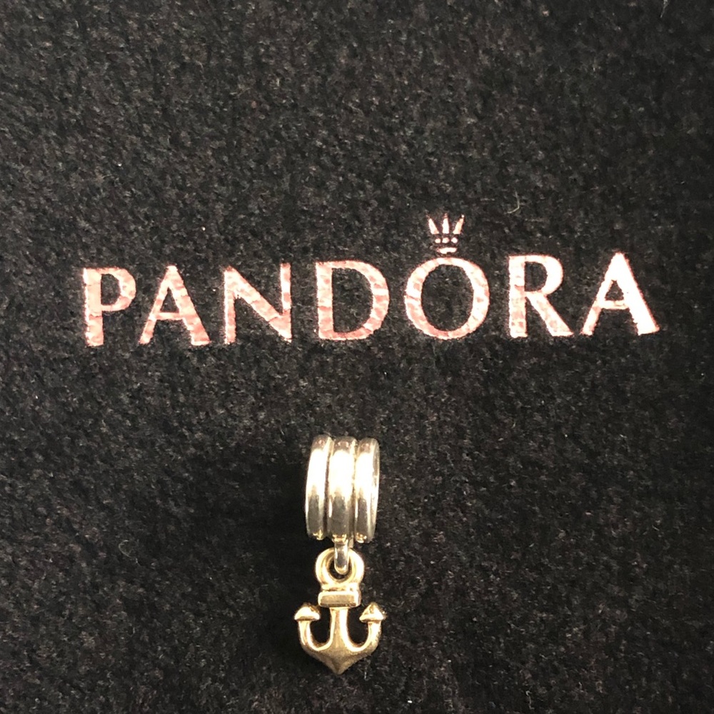*Retired* Two-tone silver and 14k Anchor charm